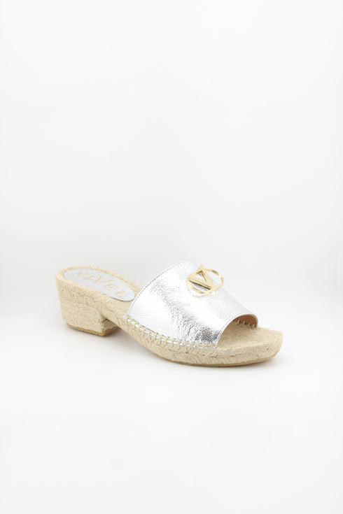 Nivel Espadrille Slide Sandals with Buckle